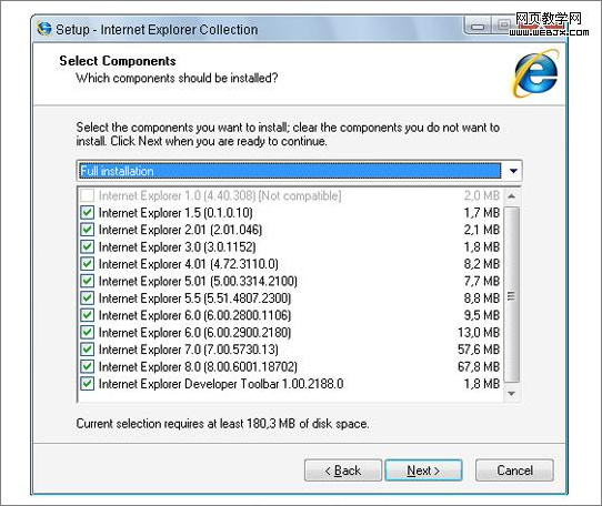 9&10、老版本的Internet Explorer