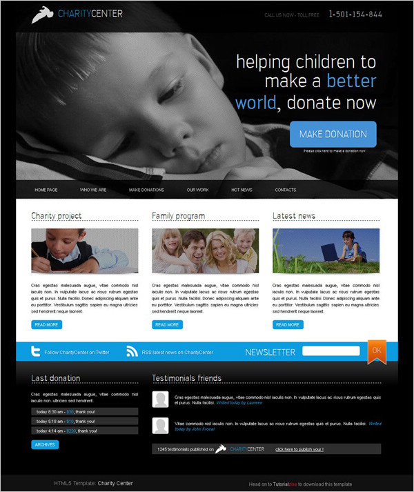 免費慈善WordPress的主題 免費慈善WordPress的主題