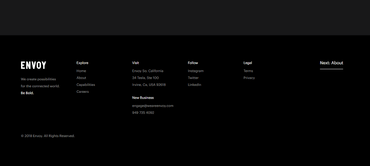 設計完美的網站頁腳